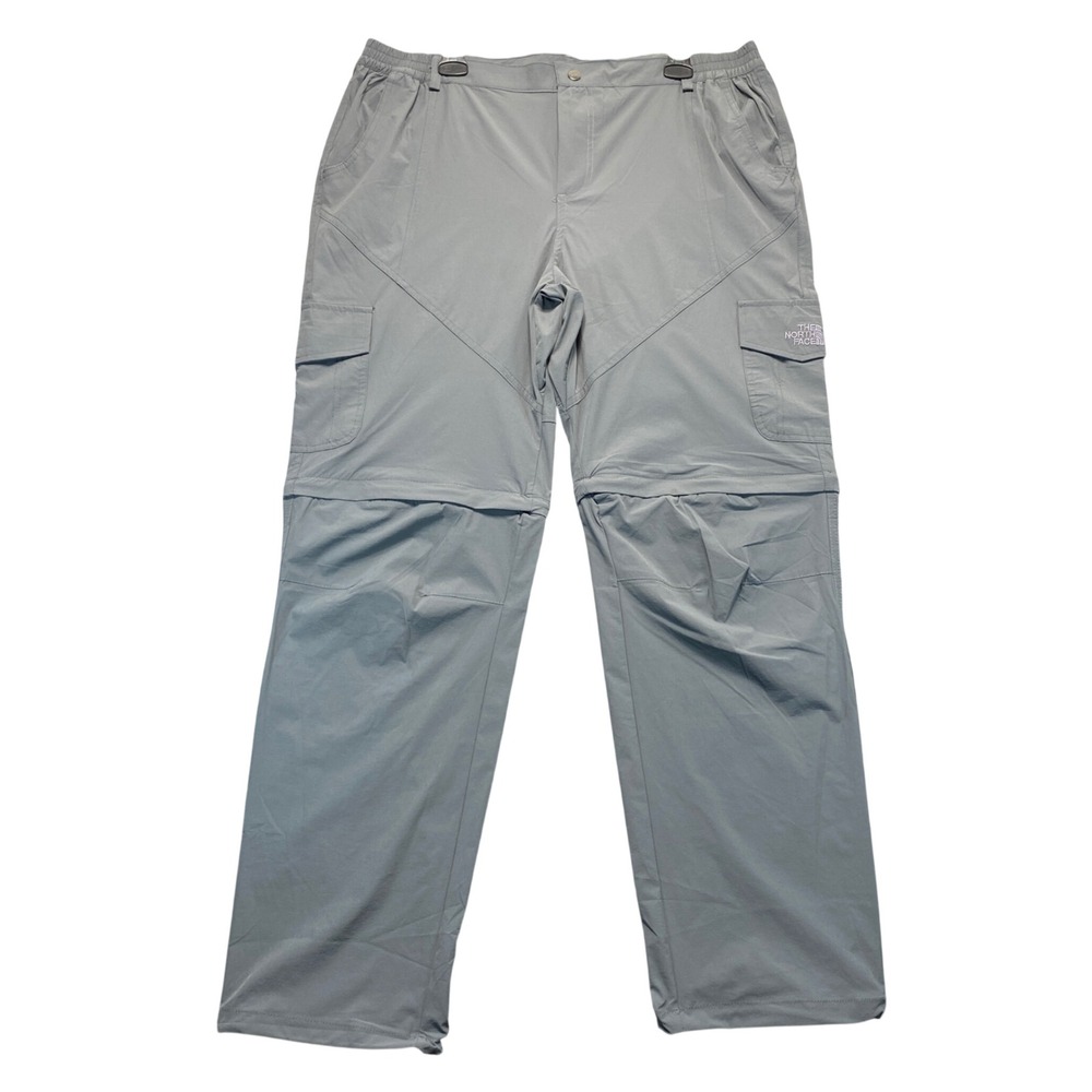 The North Face Mens XXXL Gray Convertible Hiking Cargo Pants‎ Zip Off Trousers
